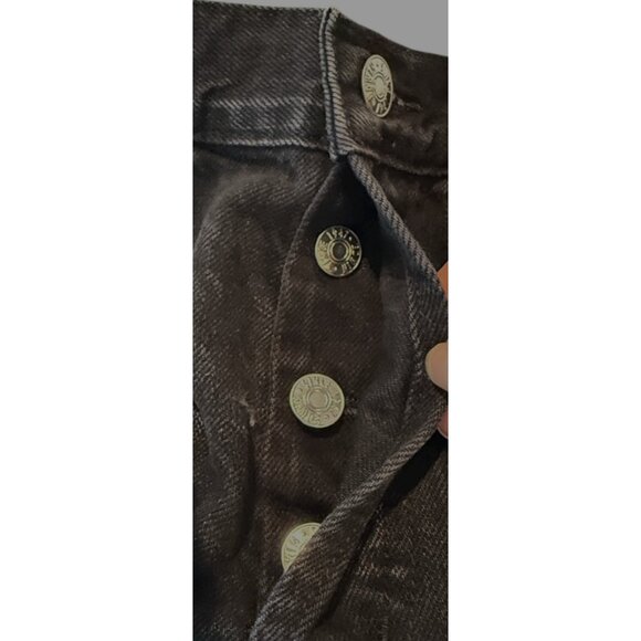 Edwin “CAI” Ripped Straight Leg Jeans in Manic,Black Button Fly Size 26 NWT - Picture 7 of 10